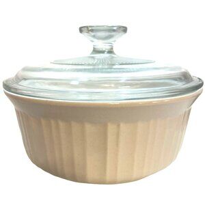 CorningWare French White 1.5 Qt Stoneware Casserole Dish Lid + refrigerator lid